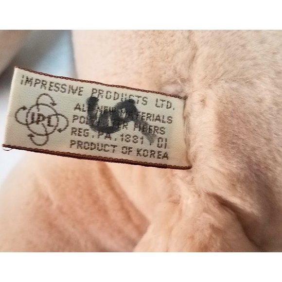 THE HERITAGE COLLECTION Beige & Brown Wrinkles Dog Puppet 18" - Vintage 1980's - Picture 7 of 10